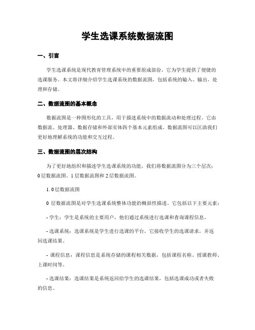 学生选课系统数据流图