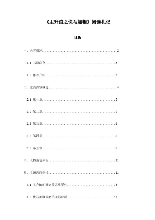 《主升浪之快马加鞭》记录