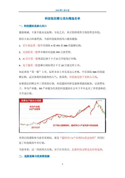 20200708-AUL-科技低位潜力龙头精选名单