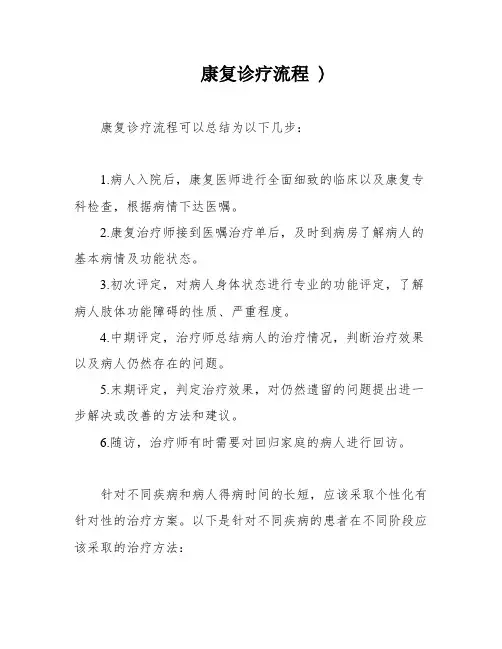 康复诊疗流程 )