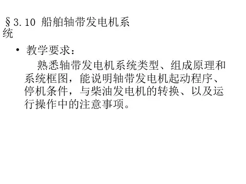 10十节船舶轴带发电机系统