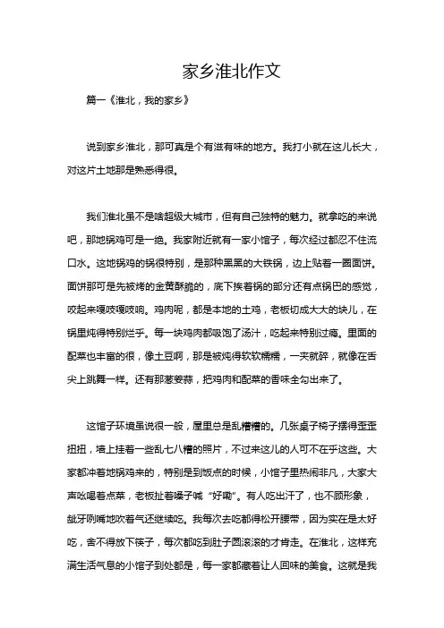家乡淮北作文