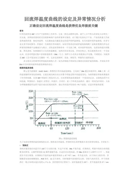 回流焊炉温曲线的设定及异常情况分析