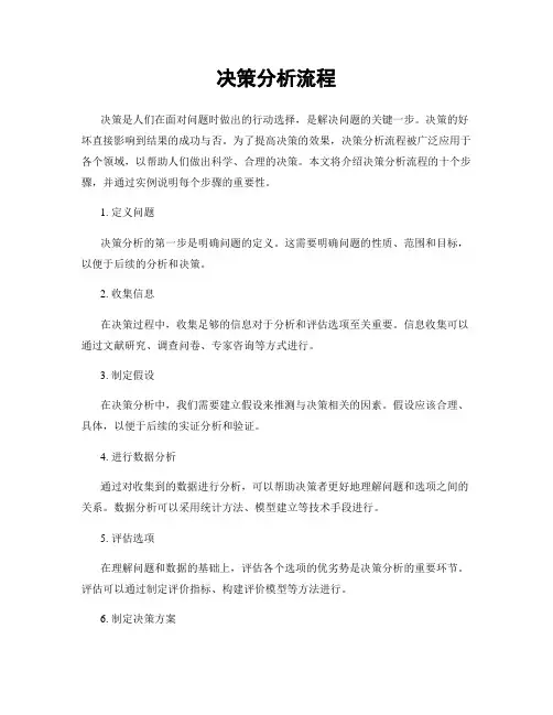决策分析流程