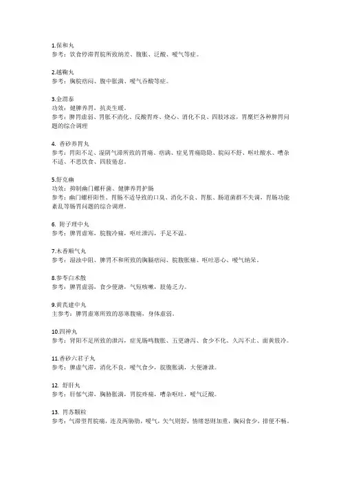 这13种中成药,适合脾胃问题复杂的人