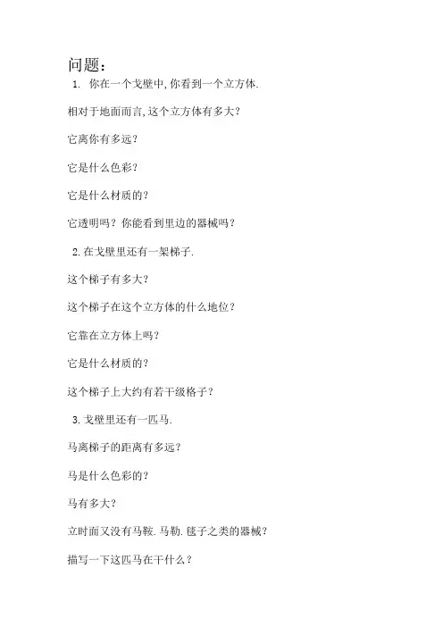 超准的心里测试-沙漠测试