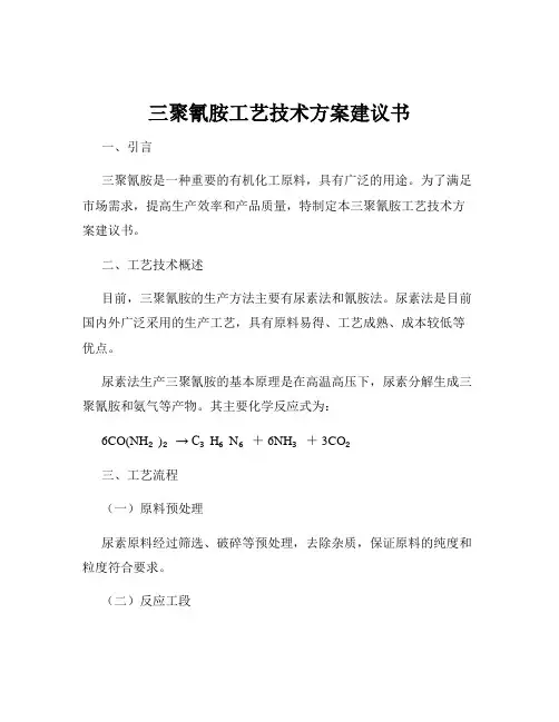 三聚氰胺工艺技术方案建议书