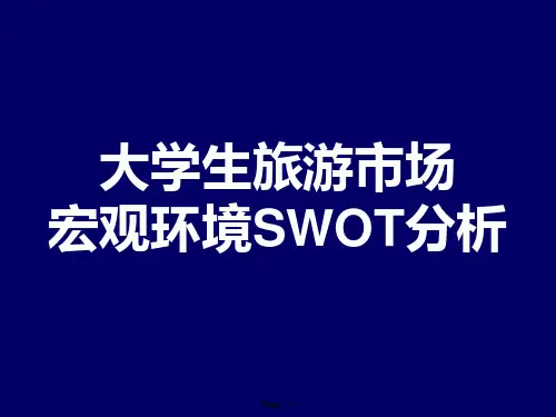 大学生旅游市场 宏观环境SWOT分析
