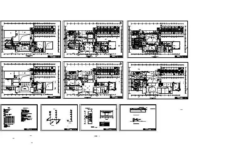 北方五星级酒店全套通风空调设计cad施工图纸