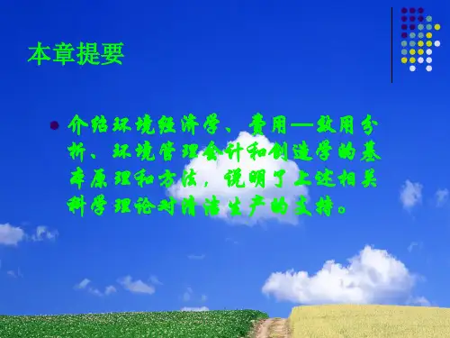 精选清洁生产理论基础培训