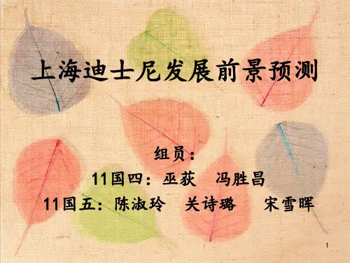 上海迪士尼发展前景预测PPT