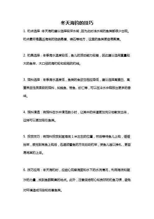 冬天海钓的技巧