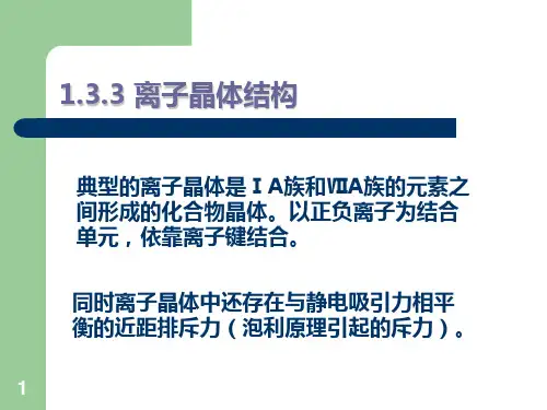 离子晶体结构