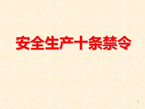 安全生产十条禁令PPT课件