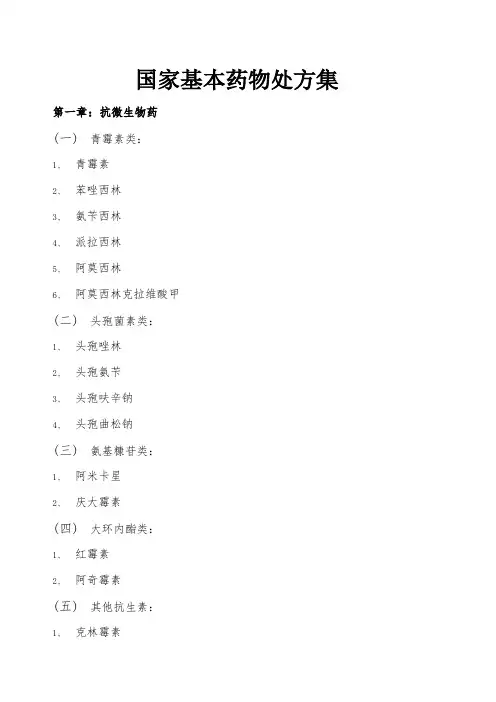 国家基本药物处方集