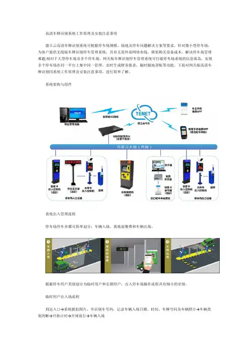 高清车牌识别系统工作原理及安装注意事项