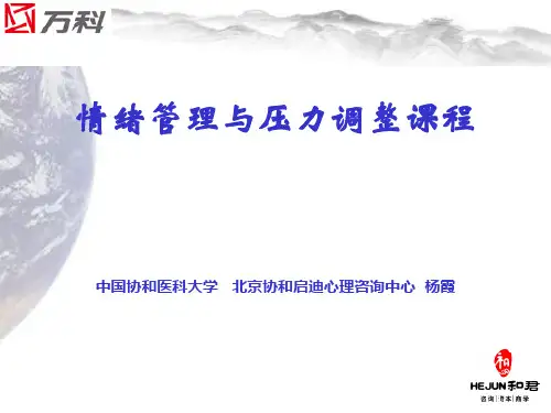 情绪管理与压力调整课程(ppt 66页)