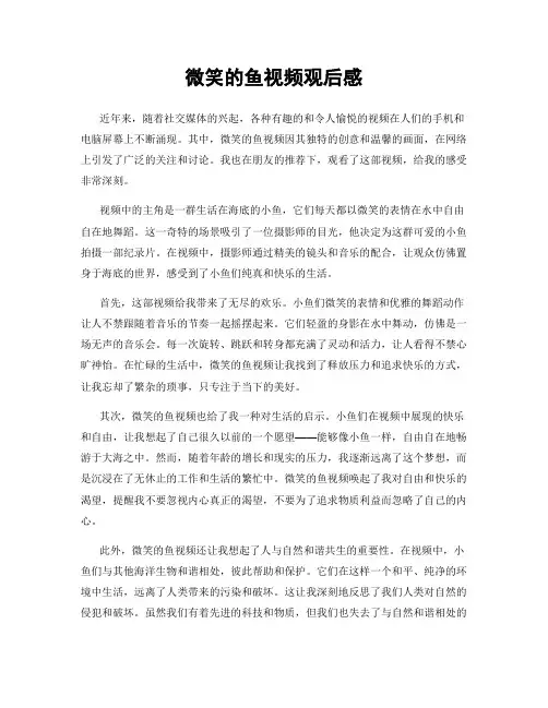 微笑的鱼视频观后感