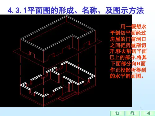 建筑平面图的形成名称及图示方法