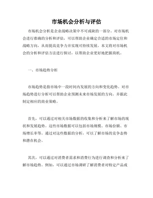 市场机会分析与评估