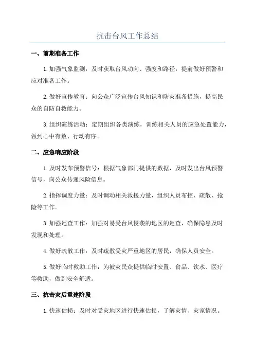 抗击台风工作总结
