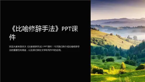 《比喻修辞手法》课件