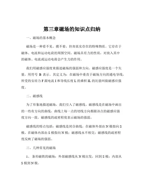 第三章磁场的知识点归纳