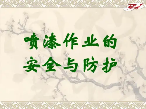 喷漆作业的安全与防护 ppt课件