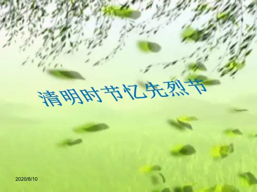 继承革命遗志_缅怀革命先烈主题班会ppt课件
