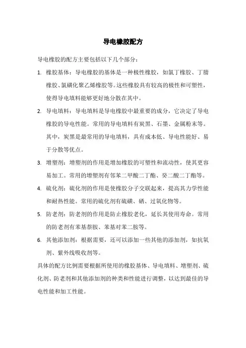 导电橡胶配方