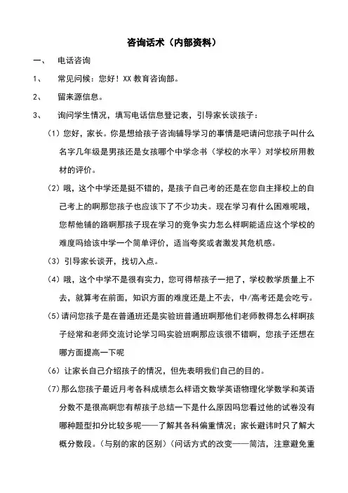 咨询话术