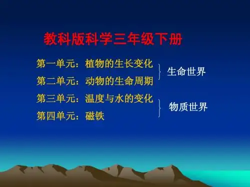 科学三年级下册全套ppt