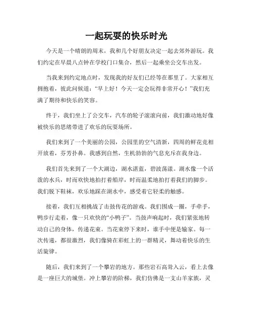 三年级作文那次玩得真高兴之一起玩耍的快乐时光