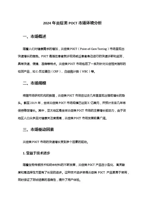 2024年炎症类POCT市场环境分析