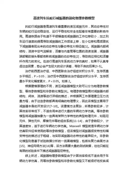 高速列车抗蛇行减振器的简化物理参数模型