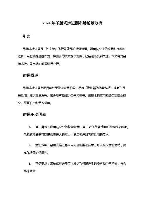 2024年吊舱式推进器市场前景分析
