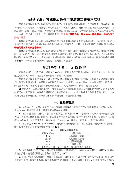 A5-5了解：特殊地质条件下隧道施工的基本准则.