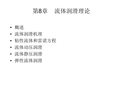 第7章  流体润滑理论