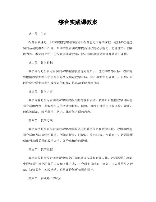 综合实践课教案