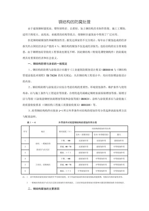 钢结构的防腐处理和防火涂料
