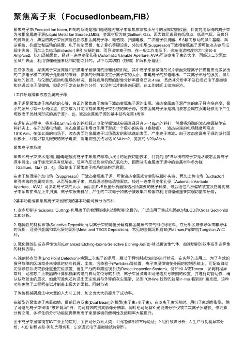 聚焦离子束（FocusedIonbeam,FIB）