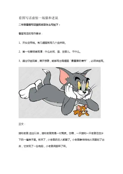 看图写话虚惊一场猫和老鼠
