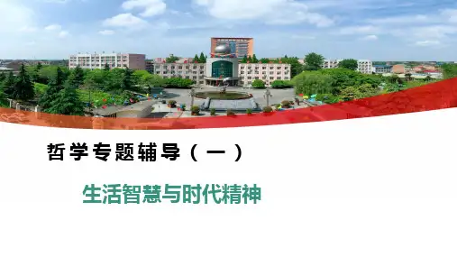 专题辅导(一)生活智慧与时代精神 课件-高中政治人教版必修四生活与哲学