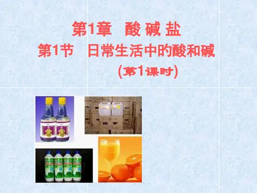 科学：11《日常生活中的酸和碱》第1课时华师大九上省名师优质课赛课获奖课件市赛课一等奖课件