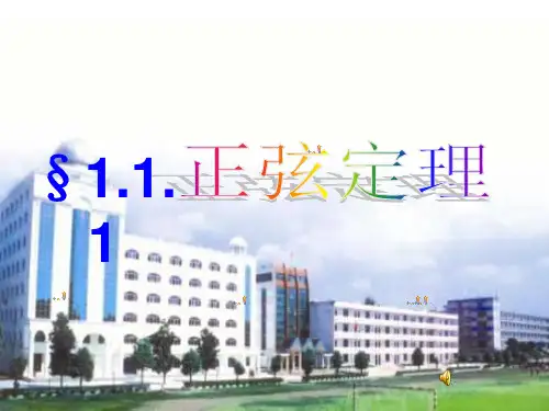 正弦定理名师大课堂获奖课件市公开课一等奖课件名师大赛获奖课件