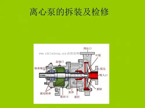 离心泵的拆装及检修(一)