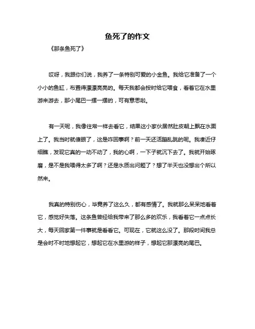 鱼死了的作文