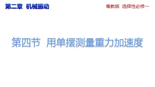 2.4 用单摆测量重力加速度 课件(13张PPT)