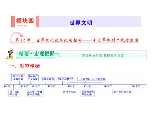 2014届高三历史二轮复习 模块4 第12讲 世界现代化模式的探索——十月革命到二战结束前