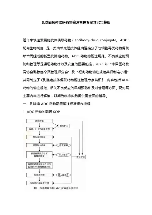乳腺癌抗体偶联药物输注管理专家共识完整版